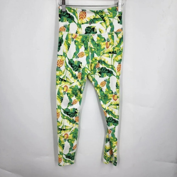 Wildfox Women's Palms and Pineapple Sweat Tropical Leggings Size Small - Picture 2 of 12